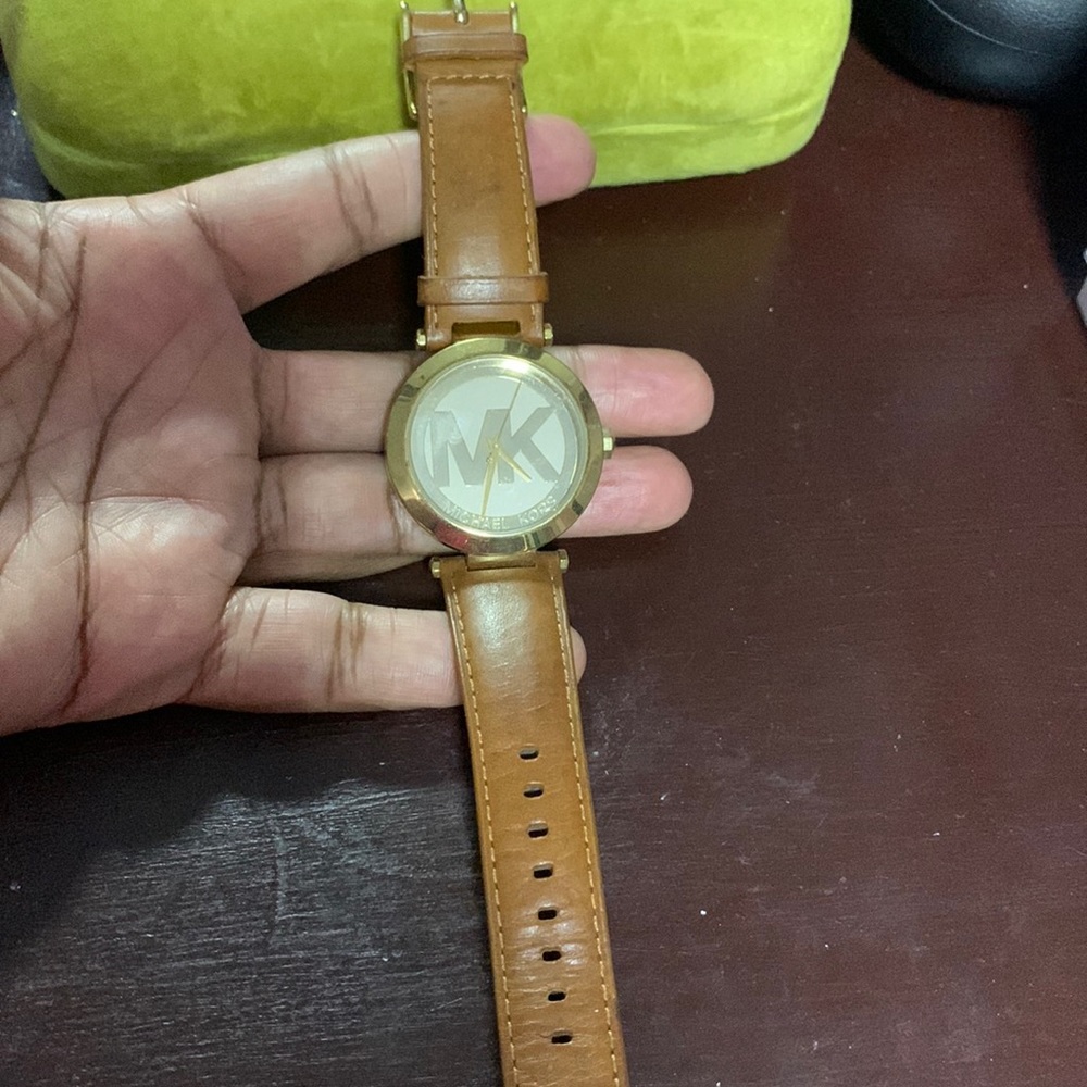Brown and gold leather strap Michael Kors watch worn a handful of times.